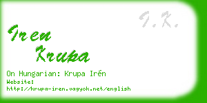 iren krupa business card